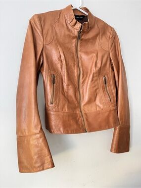 Rare Vintage Mackage for Aritzia Genuine Lambskin Leather Jacket - Tan - Size XS